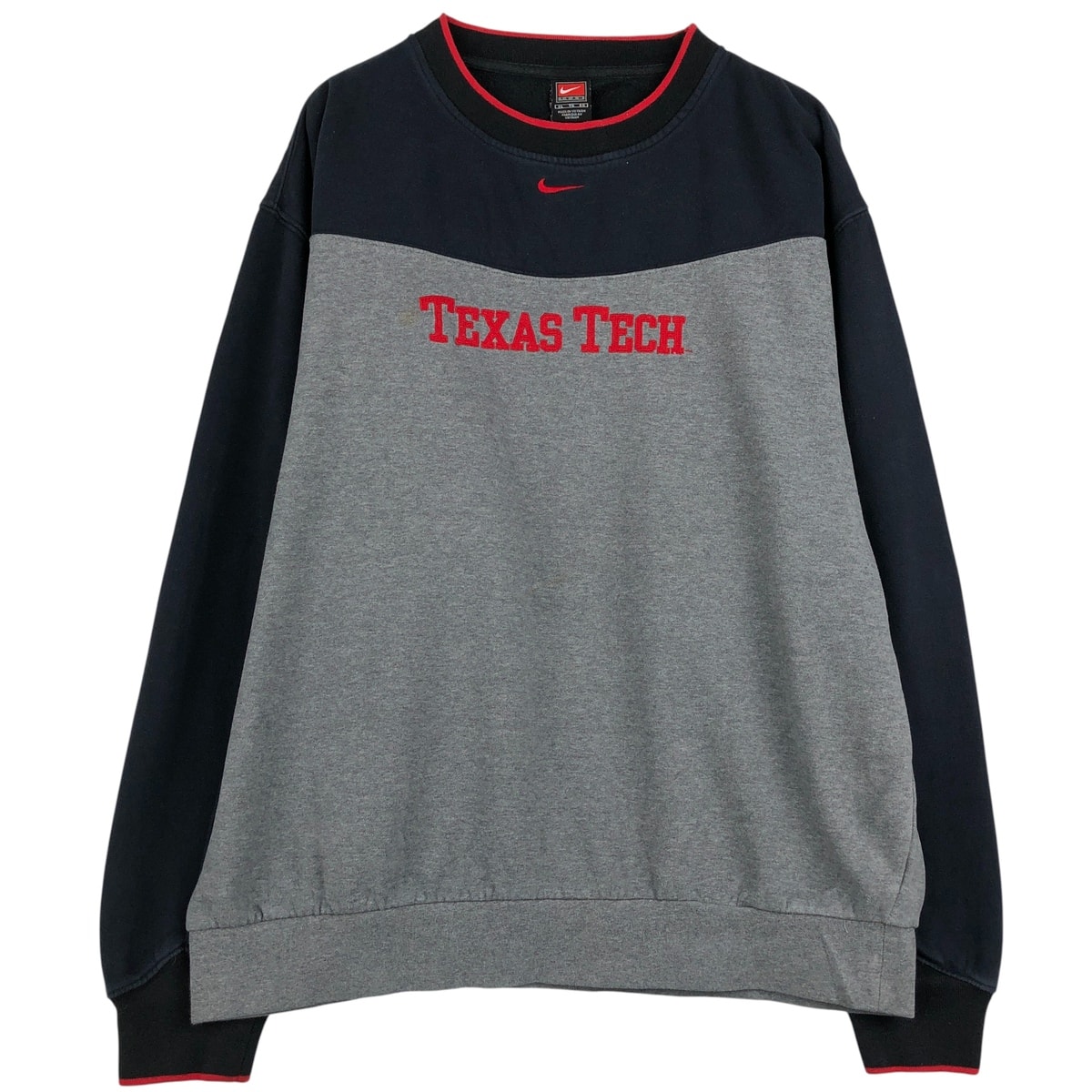 古着 ~00年代 ナイキ NIKE TEAM ツートン ロゴスウェットシャツ トレーナー メンズXL相当/eaa608073