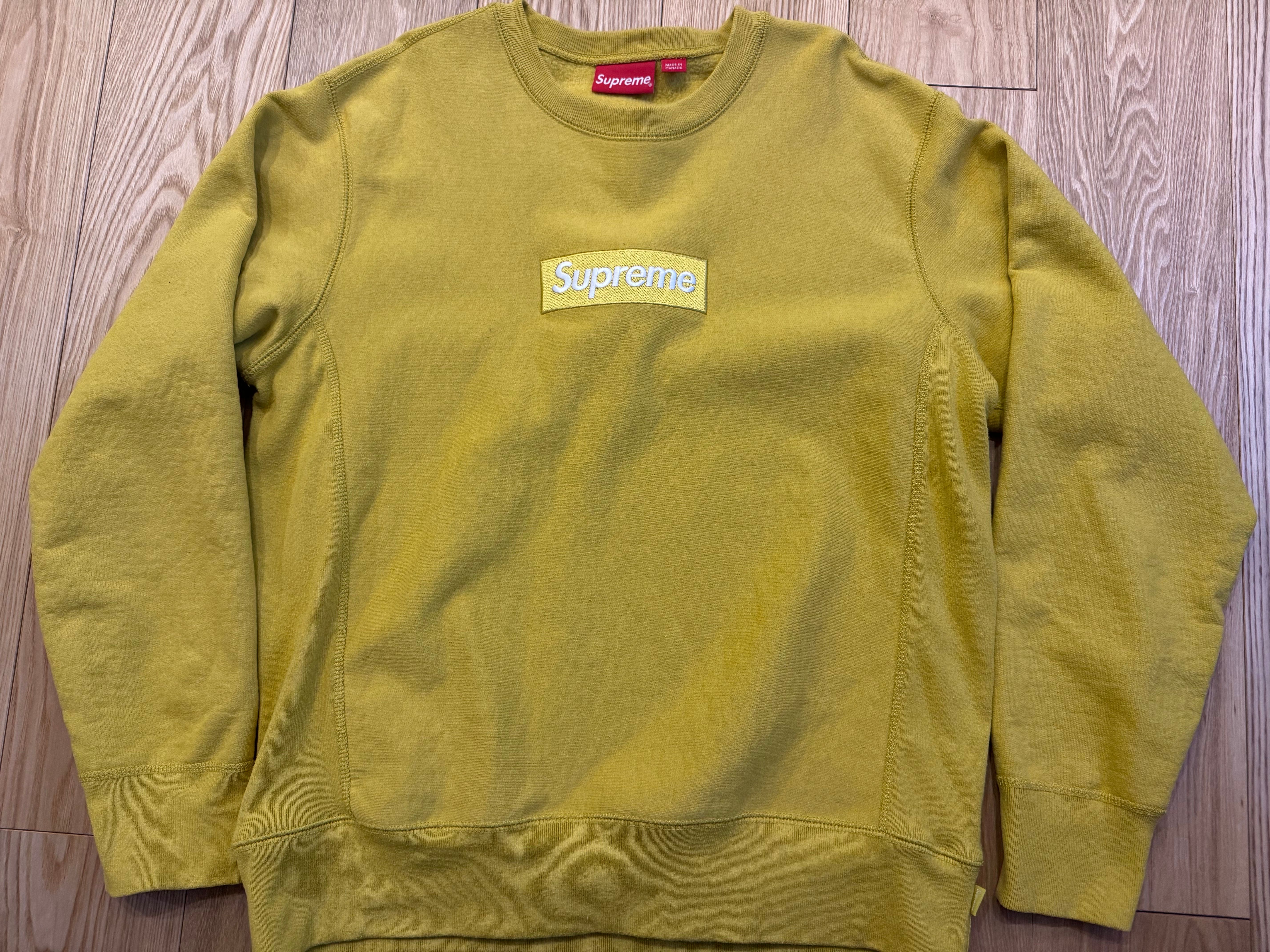 Supreme Box Logo Crewneck Sweatshirt "Yellow" (18FW)