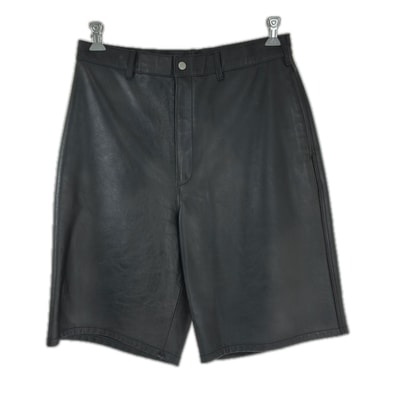 BEAMS ビームス パンツ レザーショートパンツ SIZE L 11-25-1176-202-19-20 ブラック