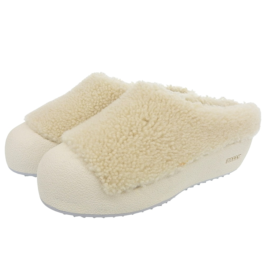 バリー CRANS ボア ミュールサンダル スリッポン シューズ レディース アイボリー 37 37