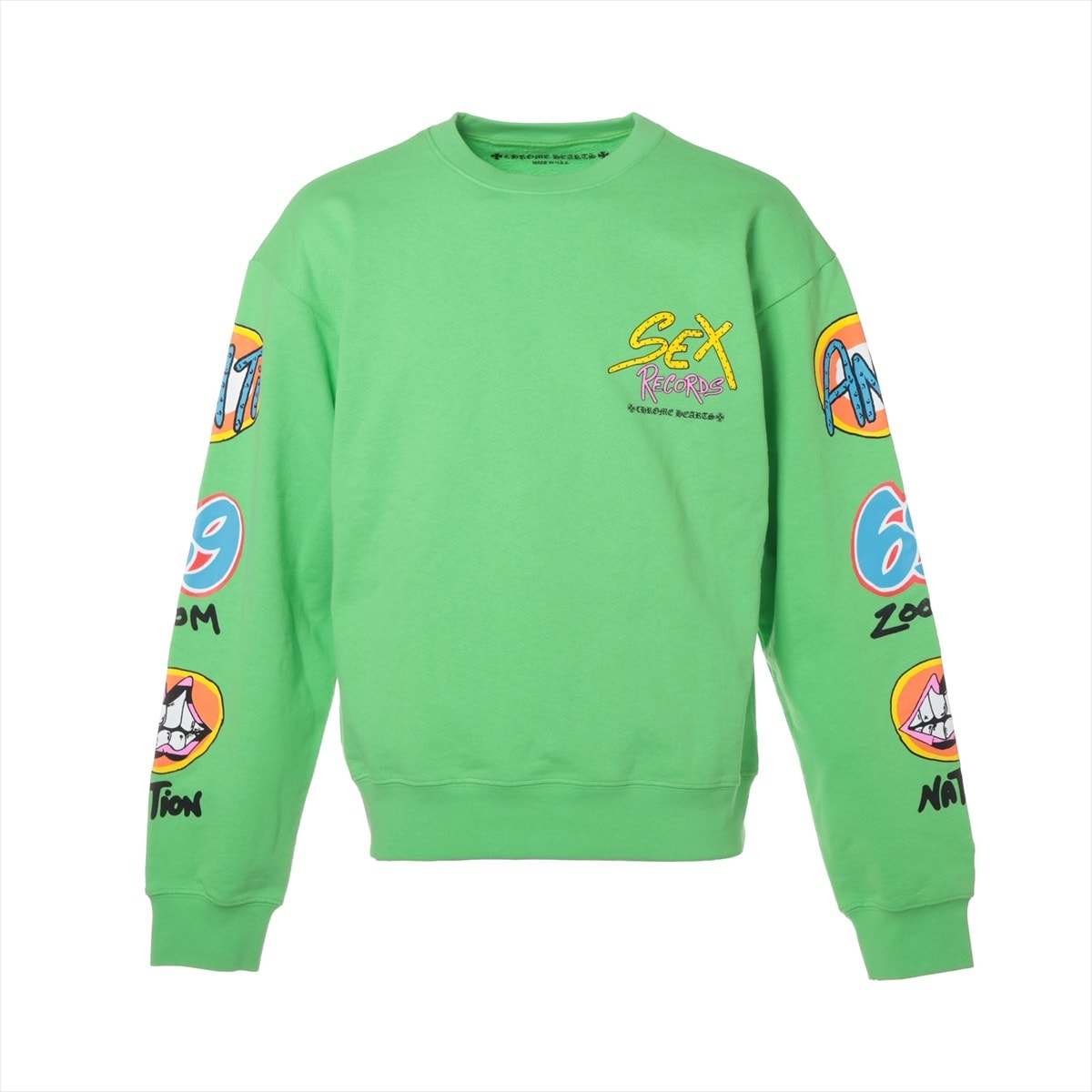 Chrome Hearts Matty Boy Sex Records Crewneck Sweatshirt "Citrus"