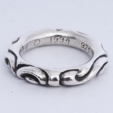 Chrome Hearts Scroll Band Ring "Silver"