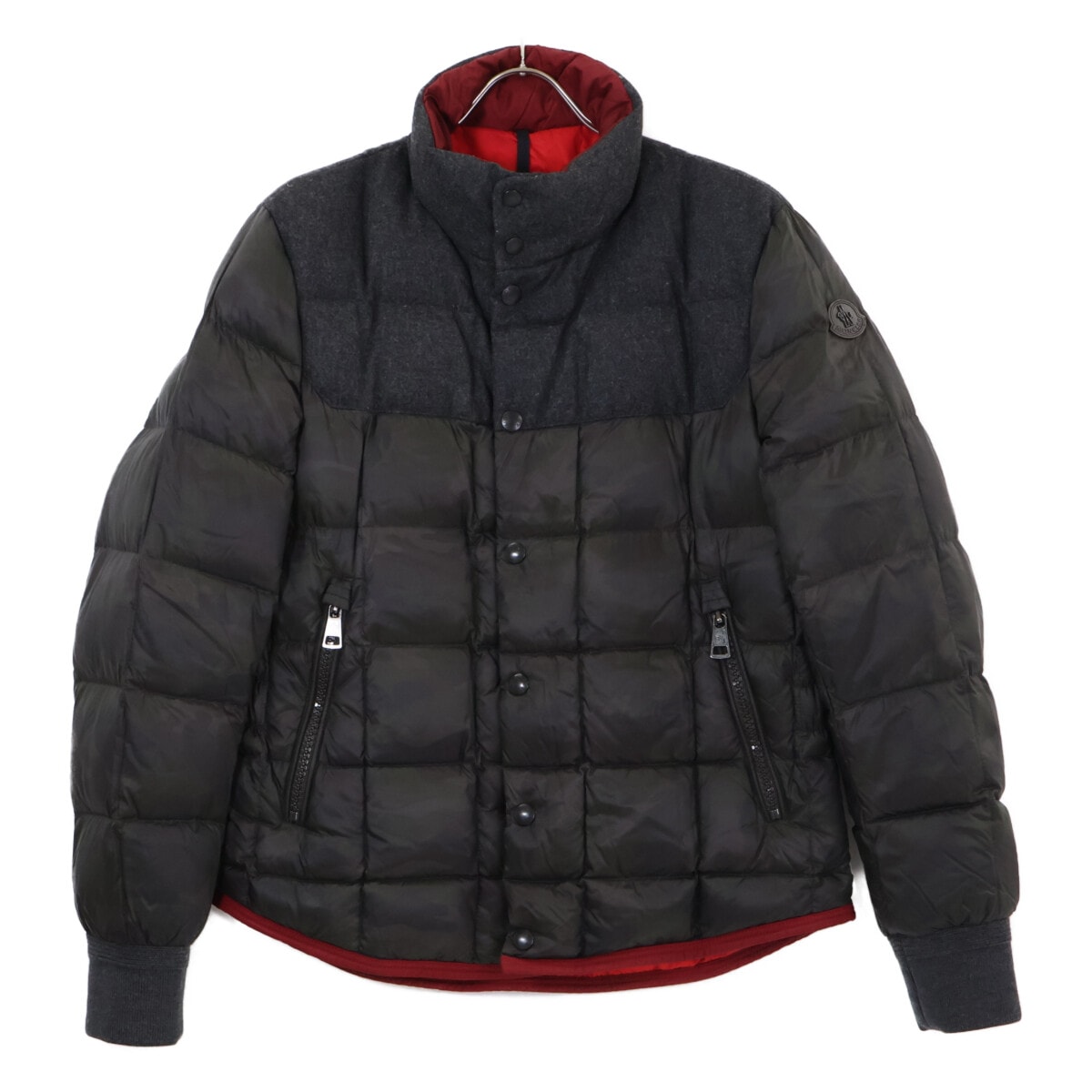 モンクレール LUMIERE カモフラ ウール切替 ダウンジャケット 2