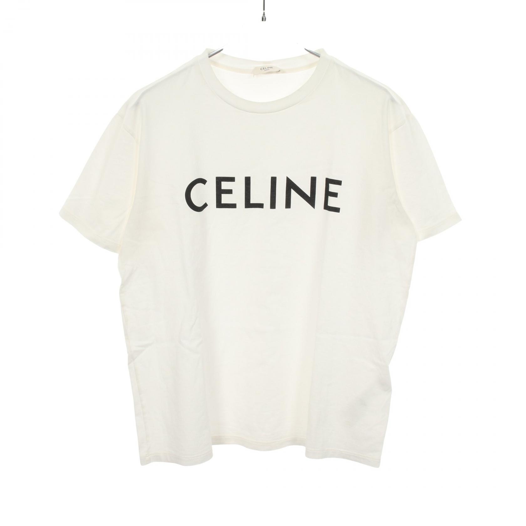 セリーヌ CELINE ルーズ 半袖Tシャツ 衣料品 トップス コットン メンズ ホワイト系 / ブラック系 2X764671Q 【中古】