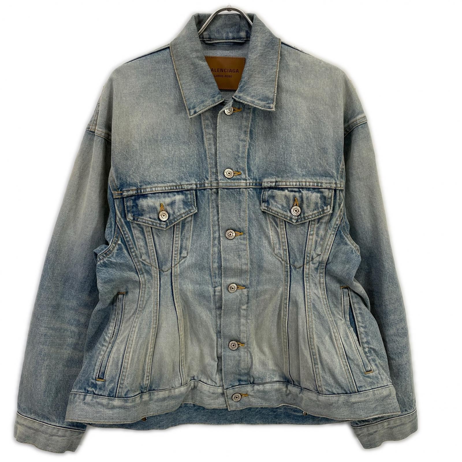 バレンシアガ 724718 TJW79 インディゴ Denim Jacket 32