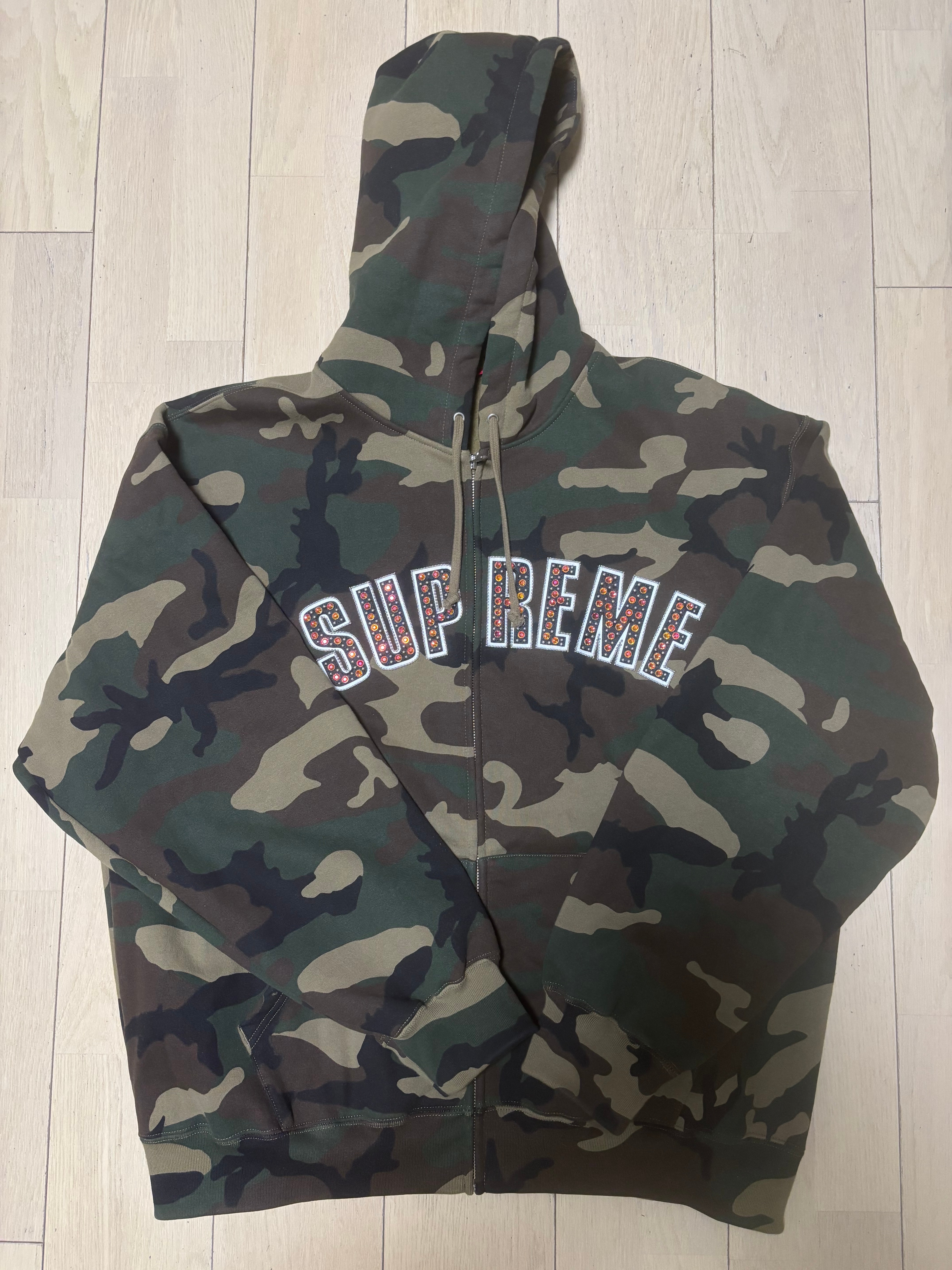 Supreme x B.B. Simon Zip Up Hooded Sweatshirt "Woodland Camo"