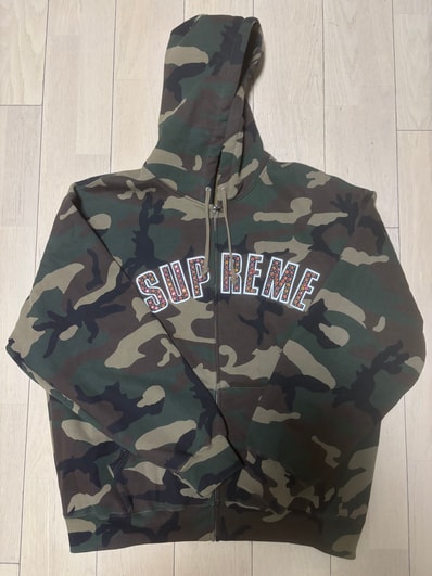Supreme x B.B. Simon Zip Up Hooded Sweatshirt "Woodland Camo"