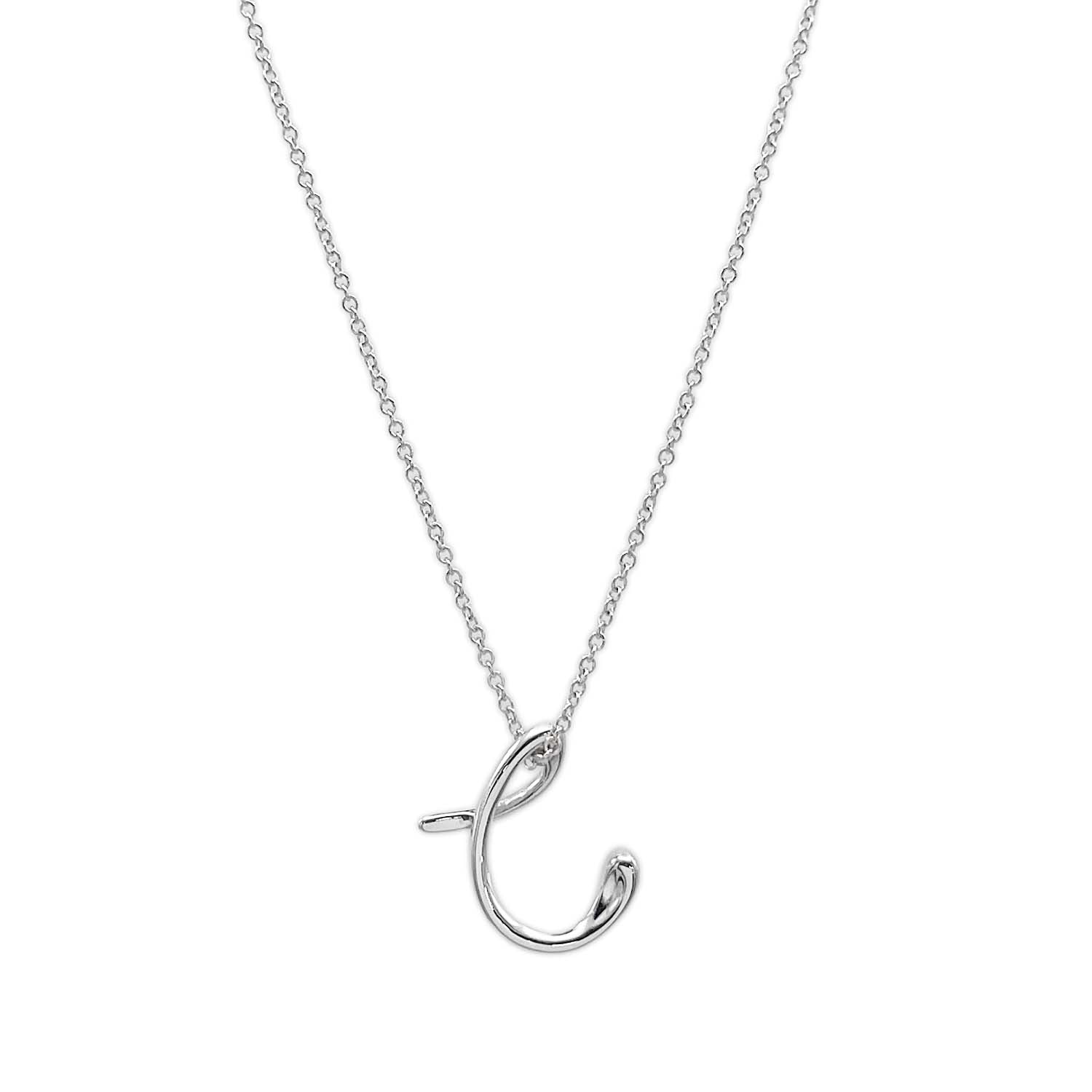TIFFANY&Co. ティファニー レター C イニシャル ネックレス
 ペンダント エルサペレッティ SV925 シルバー 新品仕上済 レディース
 【中古】