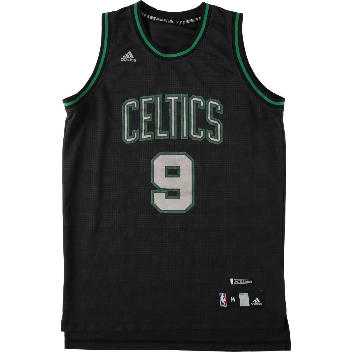 古着 アディダス adidas NBA BOSTON CELTICS ボストンセルティックス チェック柄 メッシュ ゲームシャツ レプリカユニフォーム メンズM相当/eaa643258