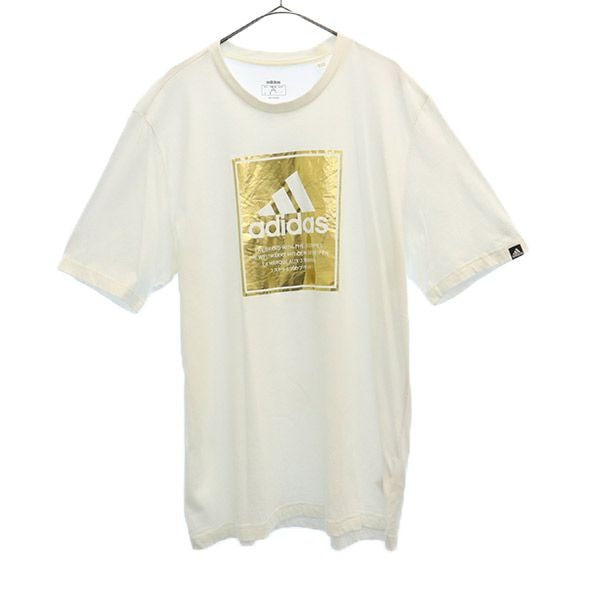 adidas アディダス プリント 半袖 Tシャツ O ホワイト