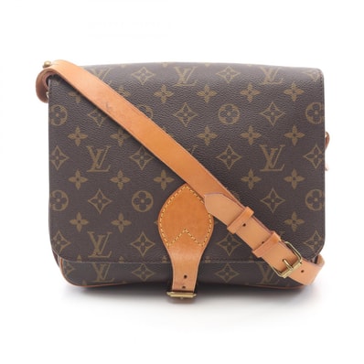 ルイ・ヴィトン LOUIS VUITTON カルトシエールGM ショルダーバッグ バッグ PVCコーティングキャンバス レザー モノグラム レディース ブラウン系 M51252 【中古】