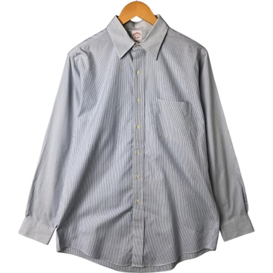 古着 ブルックスブラザーズ Brooks Brothers Est.1818 長袖 コットンストライプシャツ メンズM相当/eaa547010