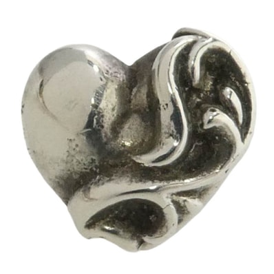 CHROME HEARTS クロムハーツ(原本無) STUD HEART ハート スタッド ピアス シルバー系【中古】