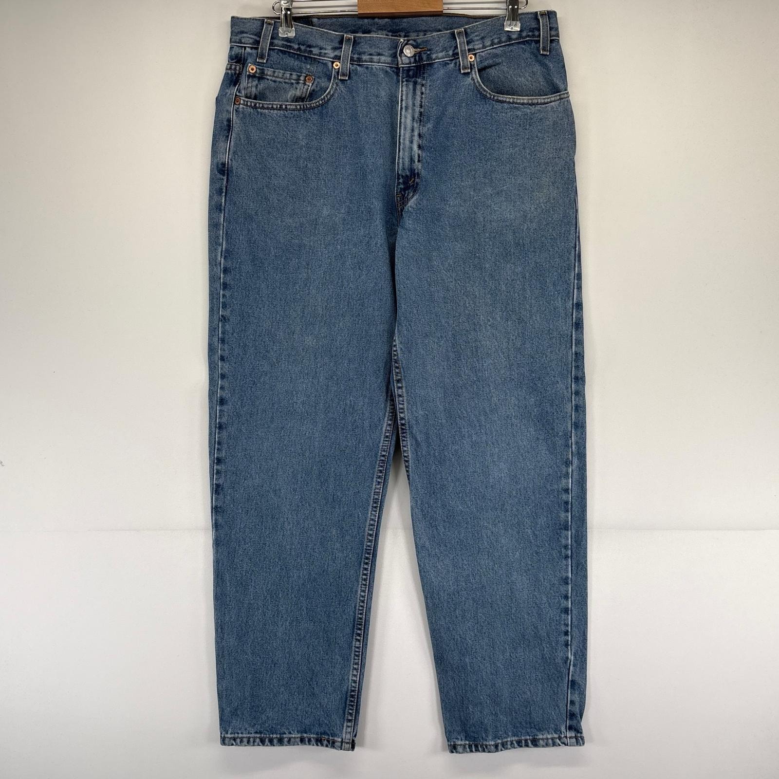 古着 リーバイス Levi's デニム パンツ 550 テーパード バギー 大きいサイズ Gパン ジーパン W38×L31  ブルー系 メンズ