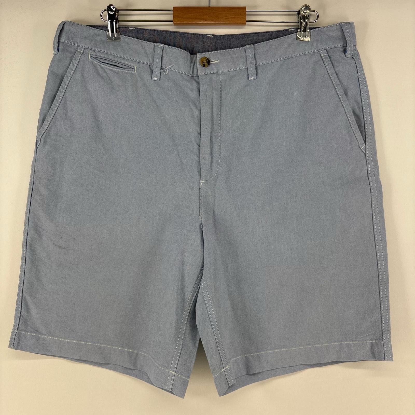 古着 ポロ・ラルフローレン POLO RALPH LAUREN ショートパンツ チノパン ワンポイントロゴ ジップ ハーフパンツ w38  水色 メンズ