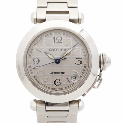 【6wdd0289】カルティエ パシャC W31023M7 シルバー文字盤【中古】腕時計 ボーイズ