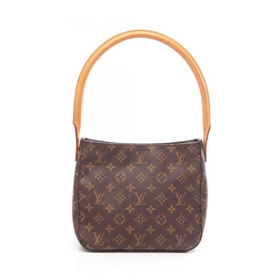 ルイ・ヴィトン LOUIS VUITTON ルーピングMM モノグラム ショルダーバッグ バッグ PVCコーティングキャンバス レザー レディース ブラウン系 M51146 【中古】