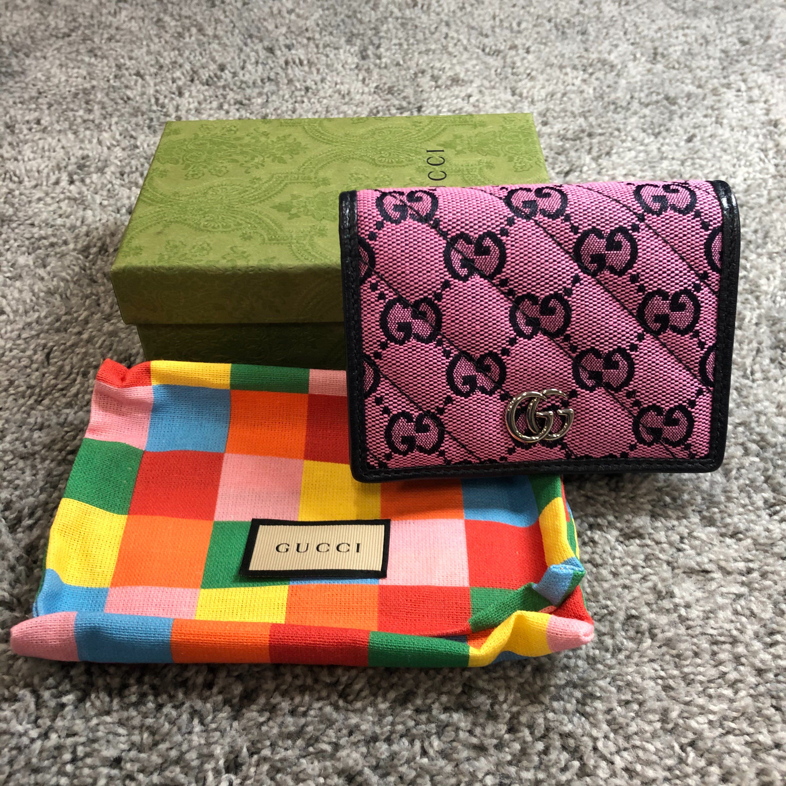 GUCCI GG Marmont Multicolor Wallet "Pink/Blue"