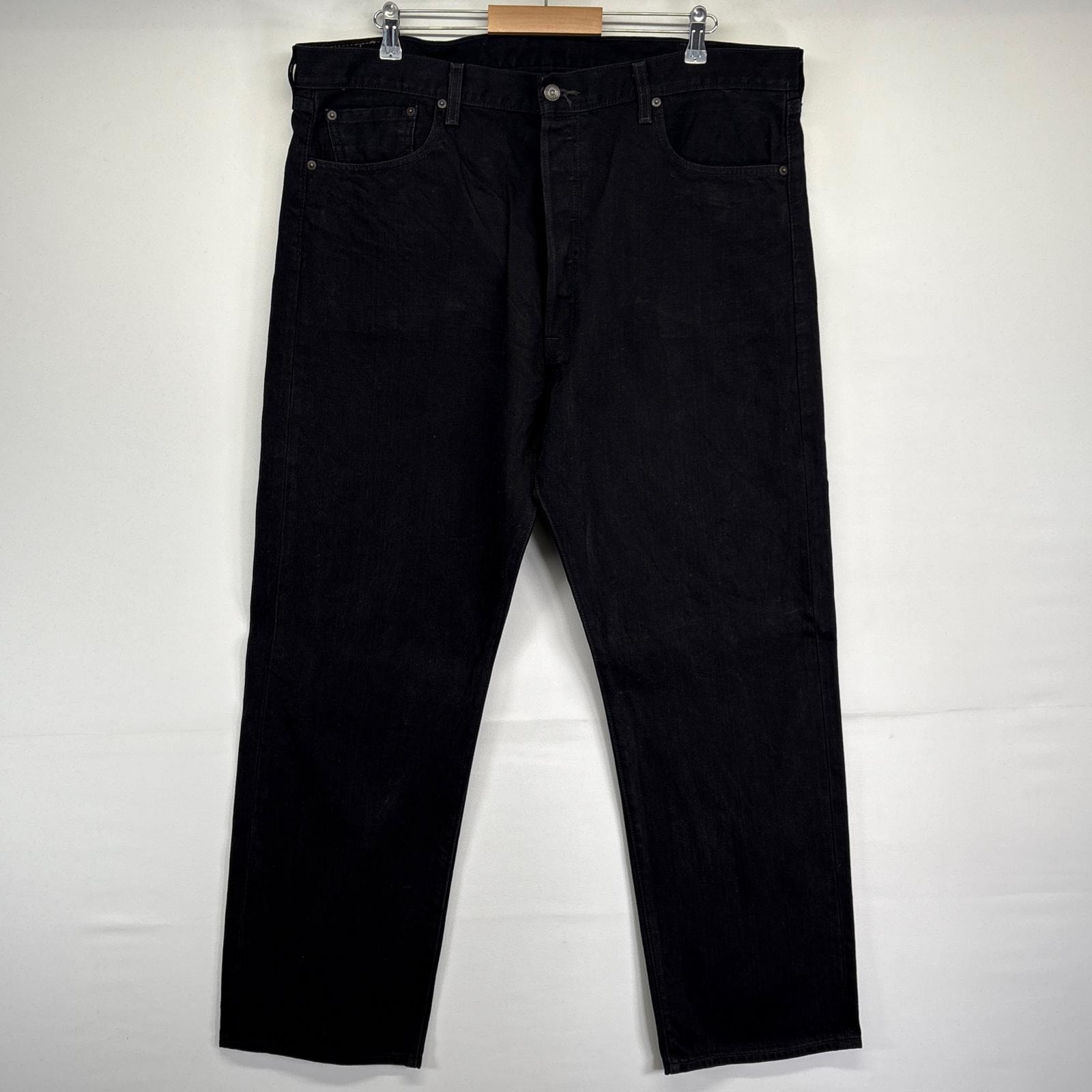 古着 リーバイス Levi's デニムパンツ 501 ストレート ボタンフライ ジーンズ ジーパン 長ズボン 大きいサイズ w42 L32  ブラック メンズ
