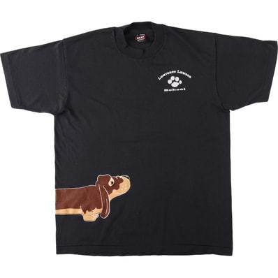 古着 90年代 フルーツオブザルーム FRUIT OF THE LOOM 犬柄 カレッジTシャツ USA製 メンズL相当 ヴィンテージ/eaa653925