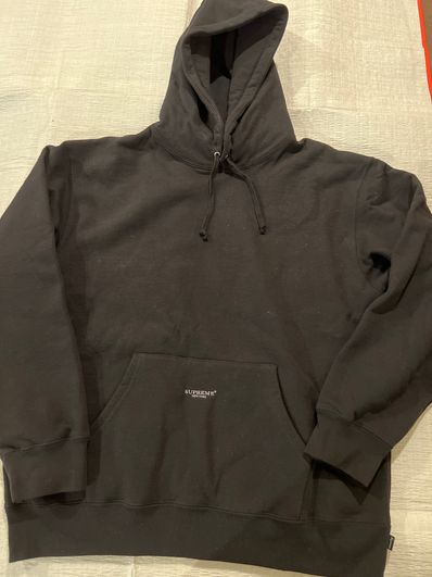 Supreme Micro Logo Hooded Sweatshirt "Black"