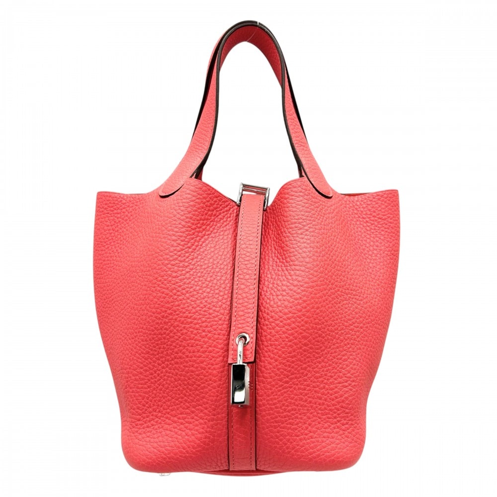 HERMES エルメス ハンドバッグ ピコタンロックPM 鞄 かばん Y刻印 トリヨン    レッド系 シルバー金具 レディース 美品 2020年【中古品】