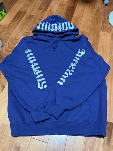 Supreme Ambigram Hooded Sweatshirt "Washed Navy"