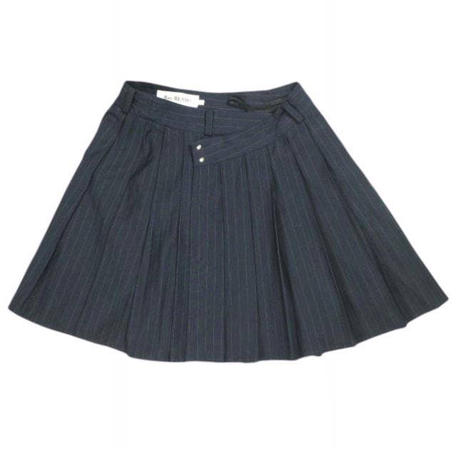 Ray BEAMS レイビームス 24SS ピンストライププリーツミニスカート 61-27-1048-462 0 NAVY ボトムス g25417