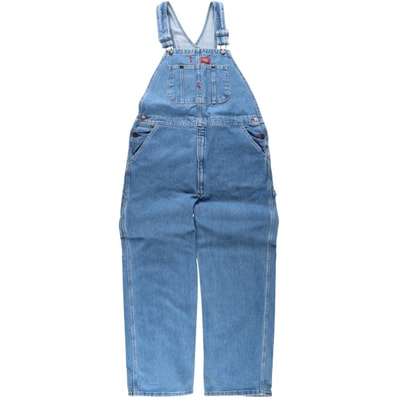 古着 ビッグサイズ ディッキーズ Dickies デニムオーバーオール メンズw40相当/eaa630403