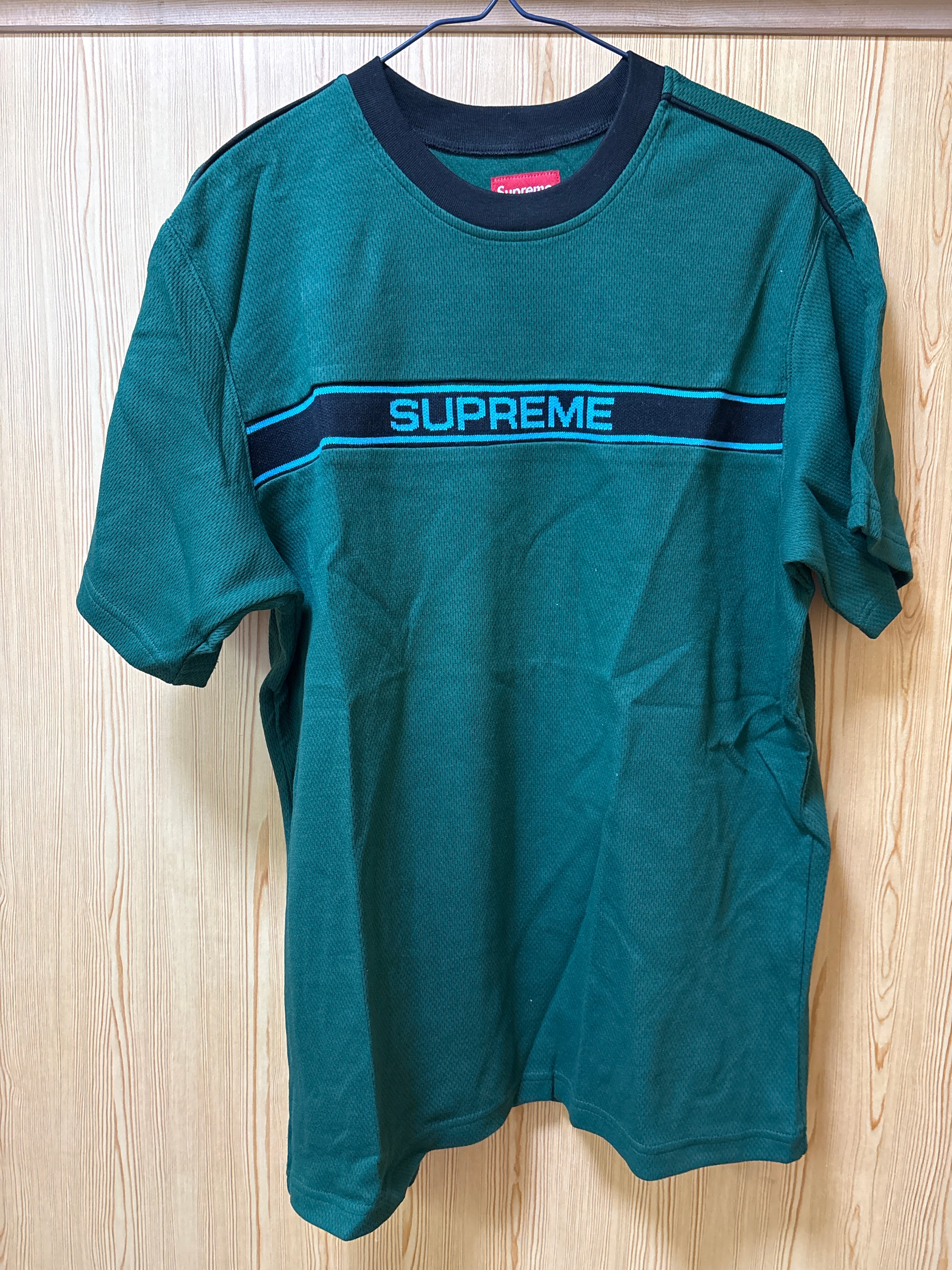 Supreme Chest Stripe Logo S/S Top Dark Green