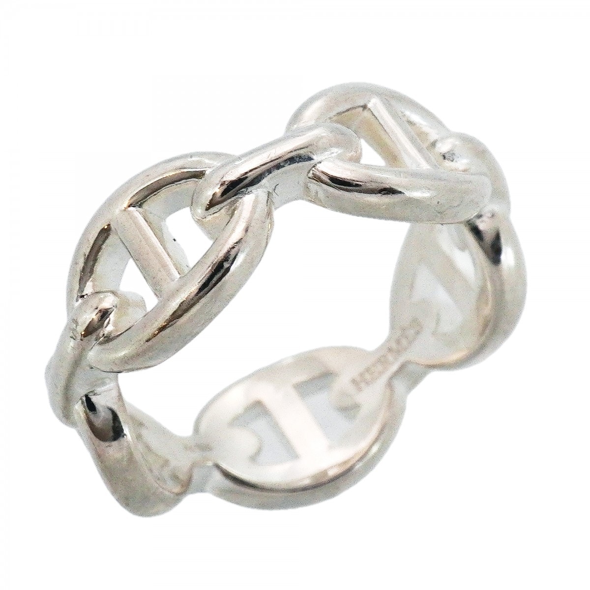 【6jcb0835】エルメス リング アンシェネ シェーヌダンクル シルバー925 #53【中古】レディース