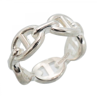 【6jcb0835】エルメス リング アンシェネ シェーヌダンクル シルバー925 #53【中古】レディース