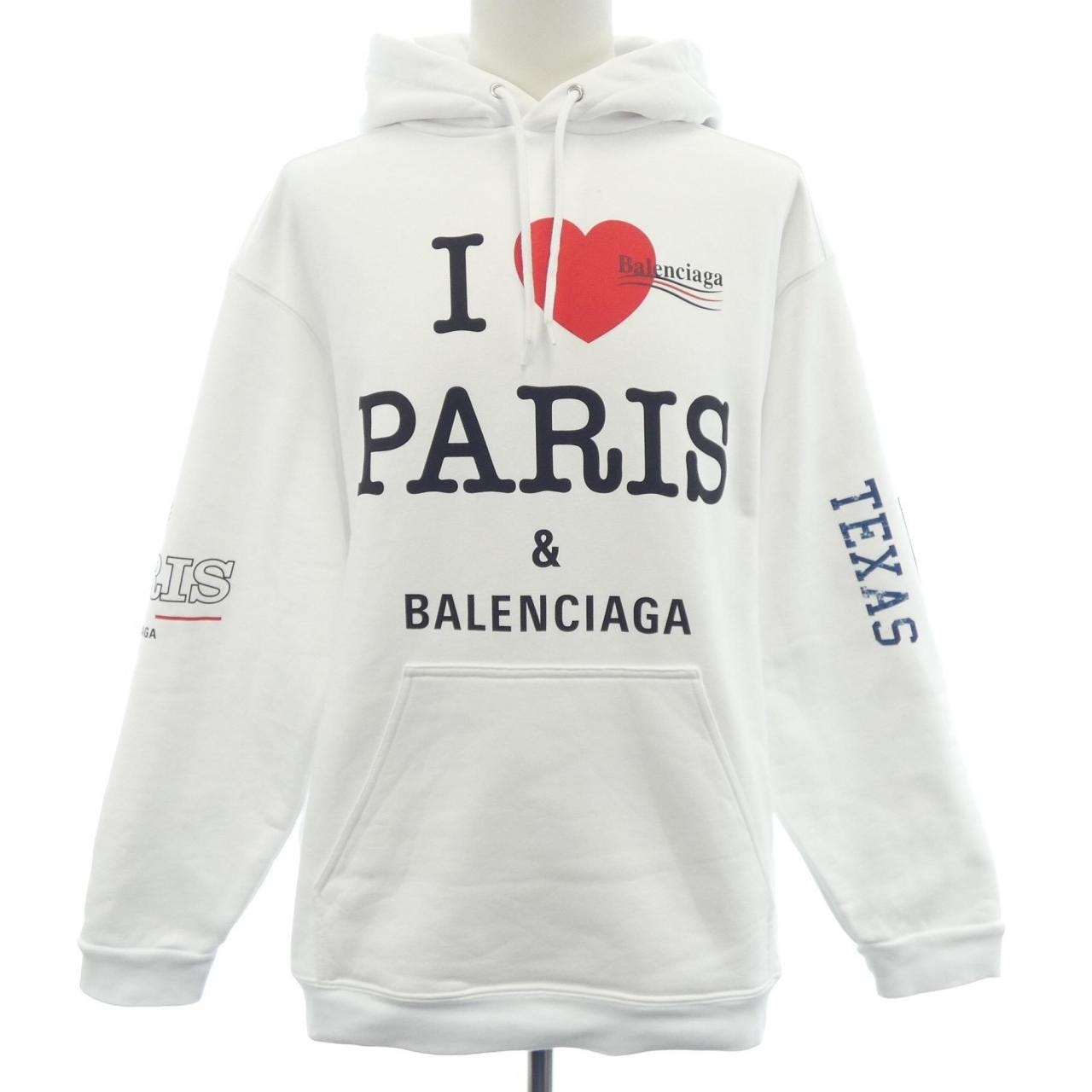 バレンシアガ BALENCIAGA I LOVE PARIS 600583 TSVY8 UNISEX パーカー
