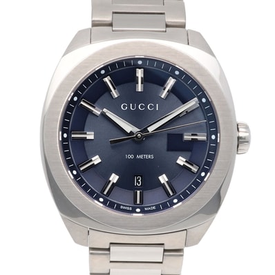 グッチ 腕時計 時計 ステンレススチール 142.3 クオーツ 磨き直し済 メンズ 1年保証 GUCCI 中古