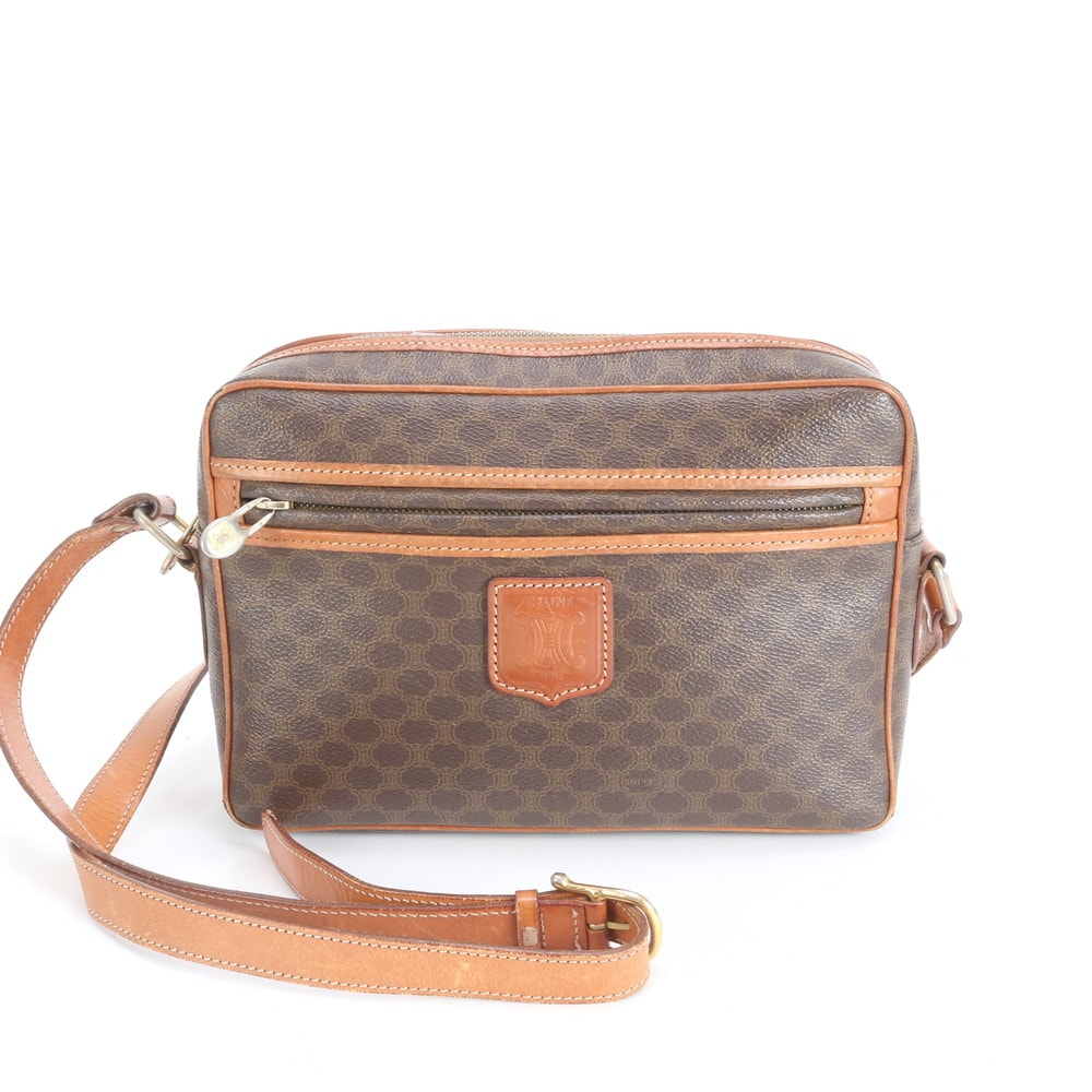 ■美品 セリーヌ マカダムショルダーバッグ