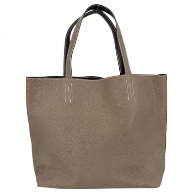 HERMES エルメス トートバッグ ドゥブルセンス45 リバーシブル ハンドバッグ 肩掛け Double Sens □JO刻印 レザー ブラウン 茶 レディース 2011年【中古品】