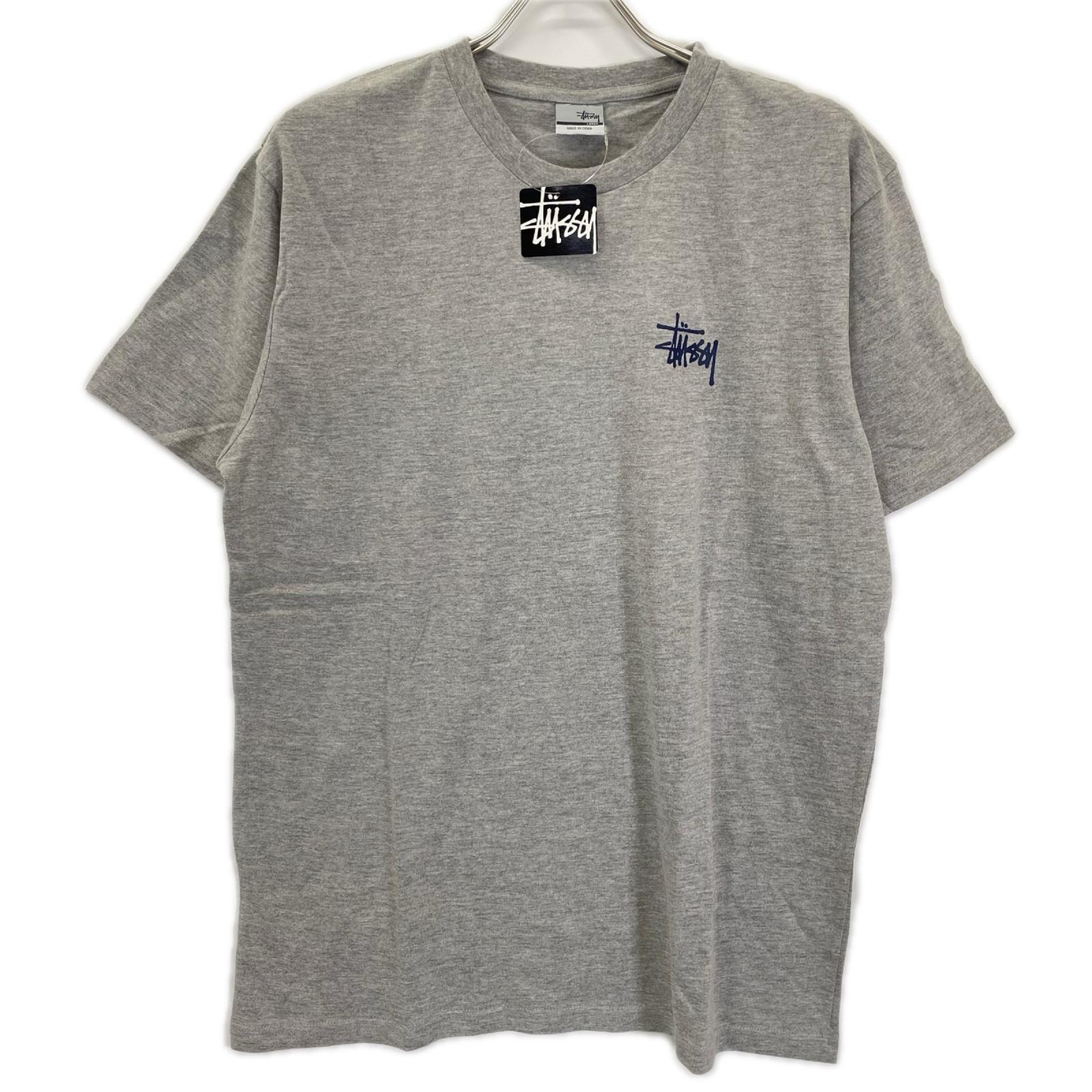 ステューシー 90s デッドストック グレー コットン ロゴ Tシャツ S