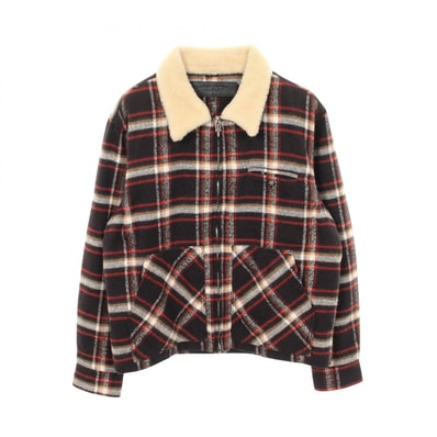 Chrome Hearts U Black Sheep Pld Double Zip Mouton Collar Check Boa Jacket "Brown"