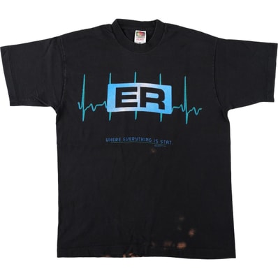 古着 90年代 フルーツオブザルーム FRUIT OF THE LOOM ER 緊急救命室 映画 ムービーTシャツ USA製 メンズL相当 ヴィンテージ/eaa672058