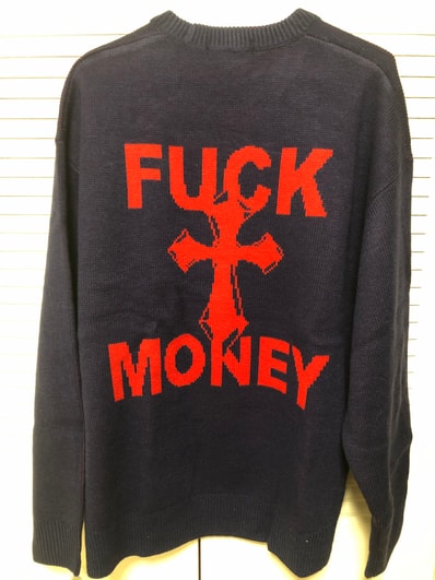 Supreme Fuck Money Sweater "Navy"