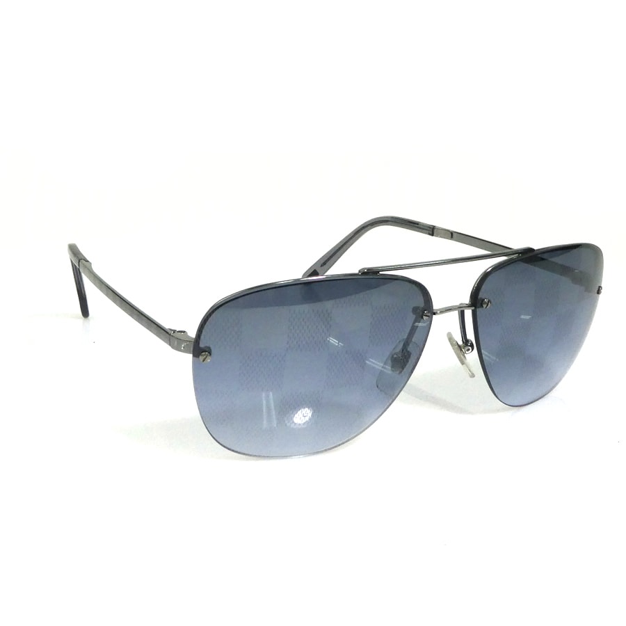 ルイ ヴィトン LOUIS VUITTON サングラス ダミエ プラスチック/メタル ブラック/シルバー メンズ【中古】 e60921a