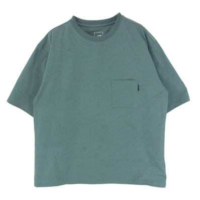 THE NORTH FACE ノースフェイス 半袖Tシャツ NT12268 S/S Airy Pocket Tee ショートスリーブエアリーポケットティー 半袖 Tシャツ ターコイズ系 L【中古】