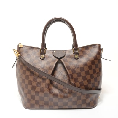 ヴィトン LV 2018年 ダミエ エベヌ シエナMM ハンドバッグ【中古】