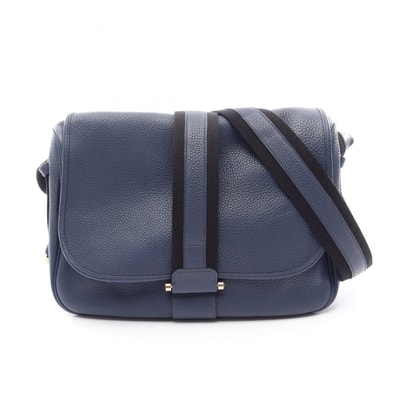 エルメス HERMES ブールラング ショルダーバッグ バッグ レザー トリヨンクレマンス □R刻印(2014年製造) レディース ブルー系 / ブラック系 【中古】