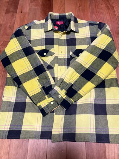 Supreme Quilted Flannel Shirt "Yellow"