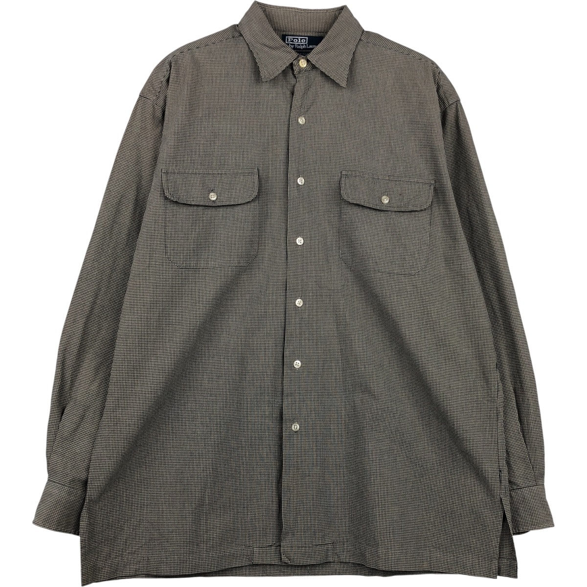 古着 ラルフローレン Ralph Lauren POLO by Ralph Lauren HULTON 長袖 コットンチェックシャツ ボックスシャツ メンズM相当/eaa616042
