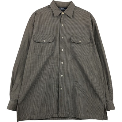 古着 ラルフローレン Ralph Lauren POLO by Ralph Lauren HULTON 長袖 コットンチェックシャツ ボックスシャツ メンズM相当/eaa616042