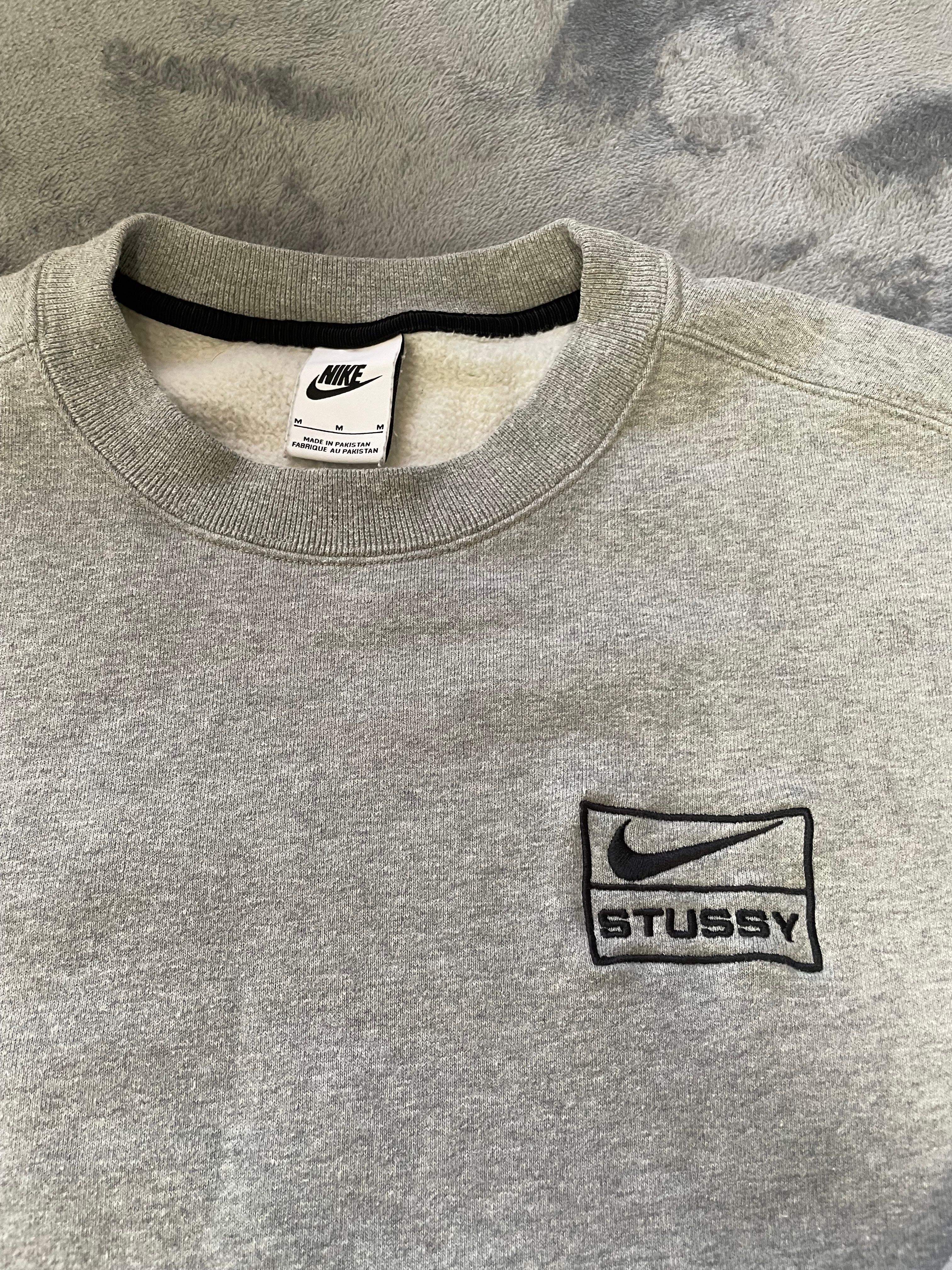 Stussy x Nike Fleece Crew (US Size) "Grey" DO9337-063