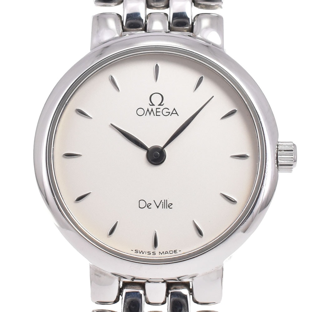 オメガ OMEGA 7560.31 デビル SS シルバー クォーツ レディース 美品 腕時計 E#146671