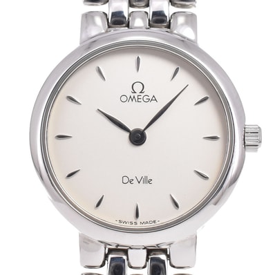 オメガ OMEGA 7560.31 デビル SS シルバー クォーツ レディース 美品 腕時計 E#146671